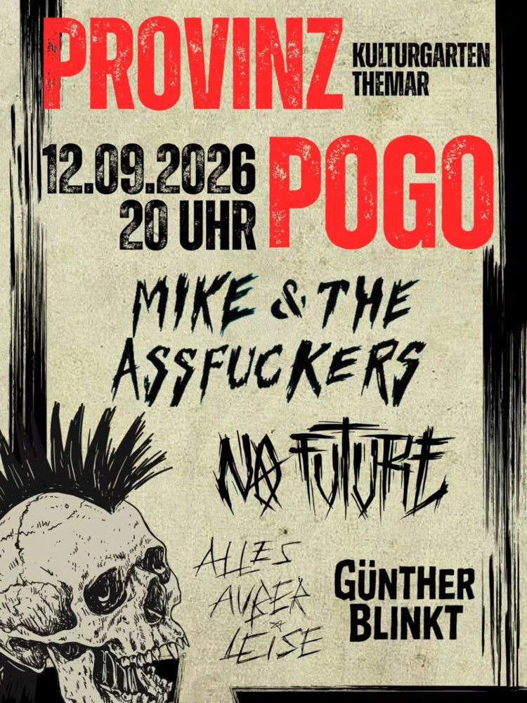 Provinzpogo: Mike and the Assfuckers + No Future + Alles Außer Leise + Günther Blinkt