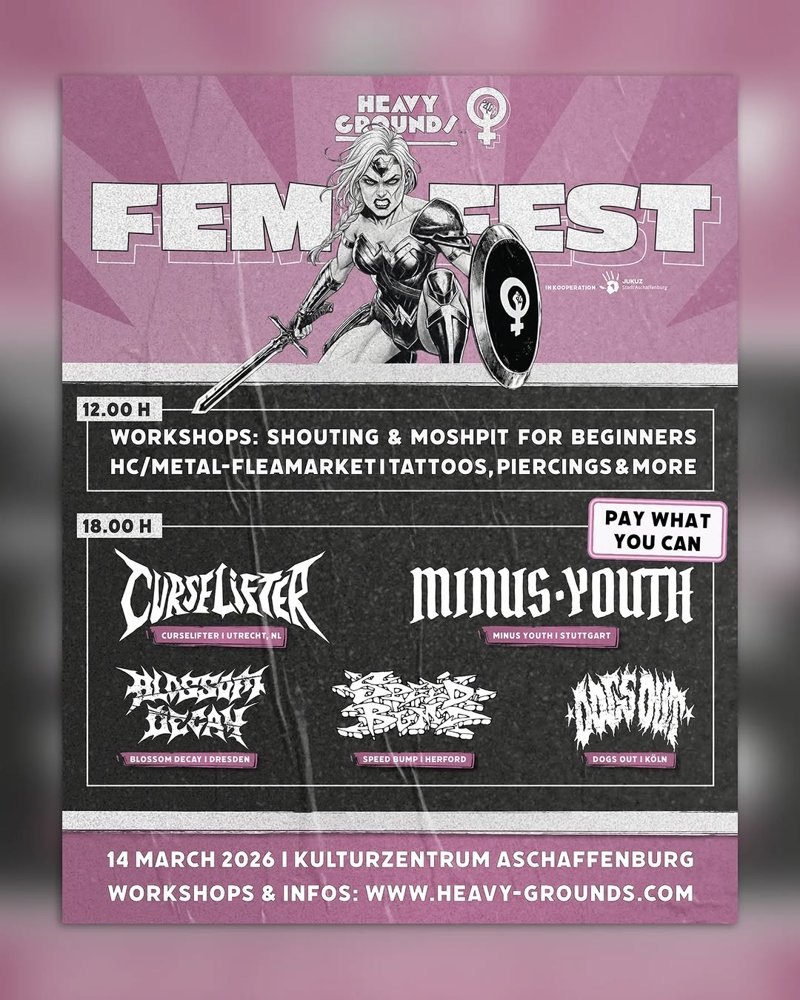 Femfest: Curselifter + Minus Youth + Blossom Decay + Speed Bump + Dogs Out