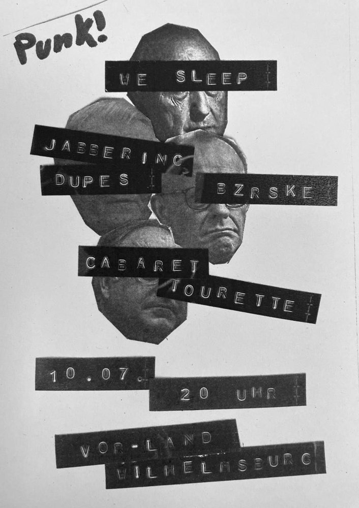 BZRSKE + CABARET TOURETTE + JABBERING DUPES + WE SLEEP