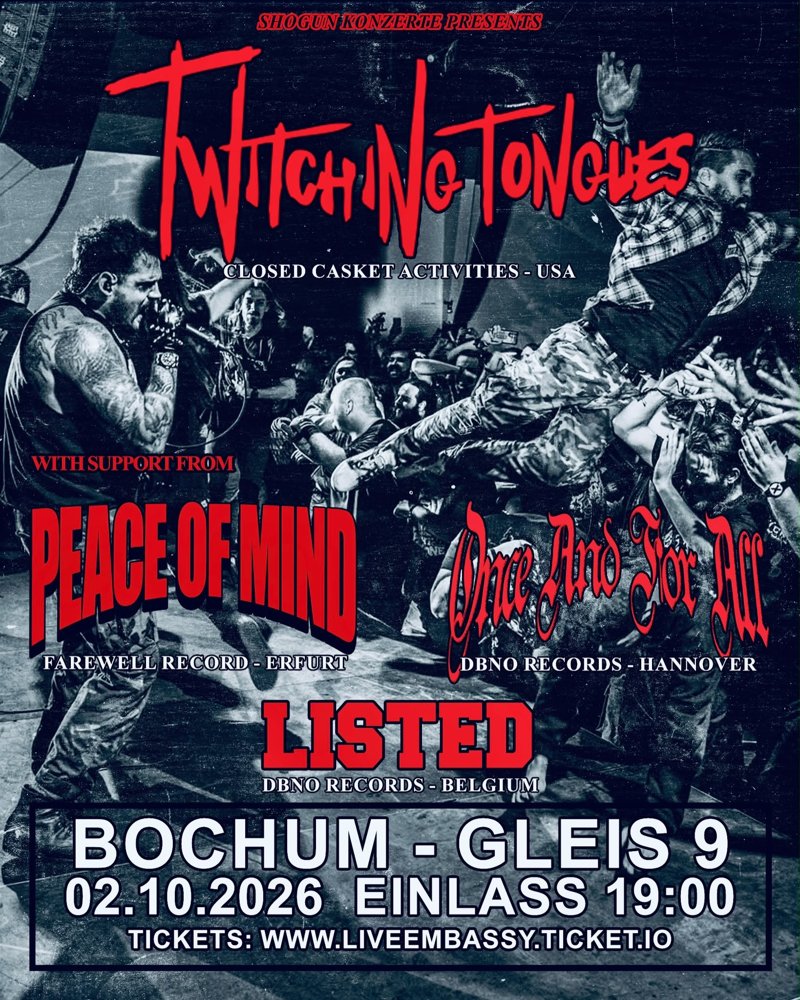 Twitching Tongues + Peace Of Mind + Once and for All + Listed