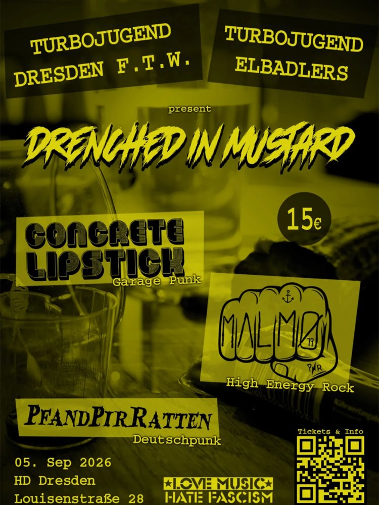 Drenched in Mustard + Concrete Lipstick + Malmo + Pfandpiratten