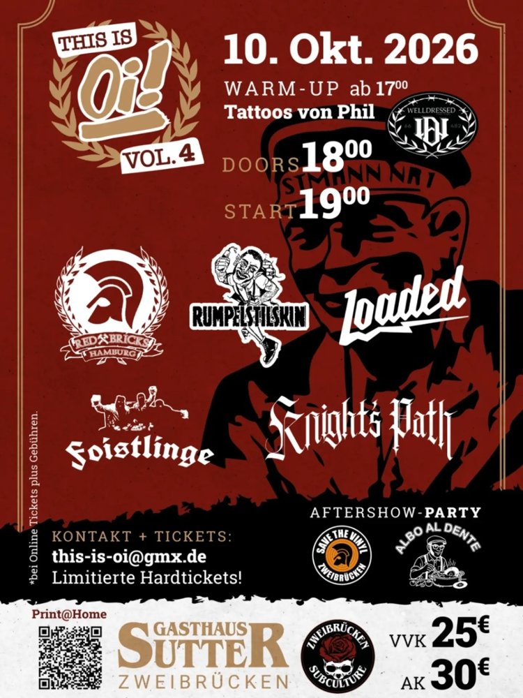 This is Oi! Vol. 4: Red Bricks + Rumpelstilskin + Loaded + Foistlinge + Knights Path