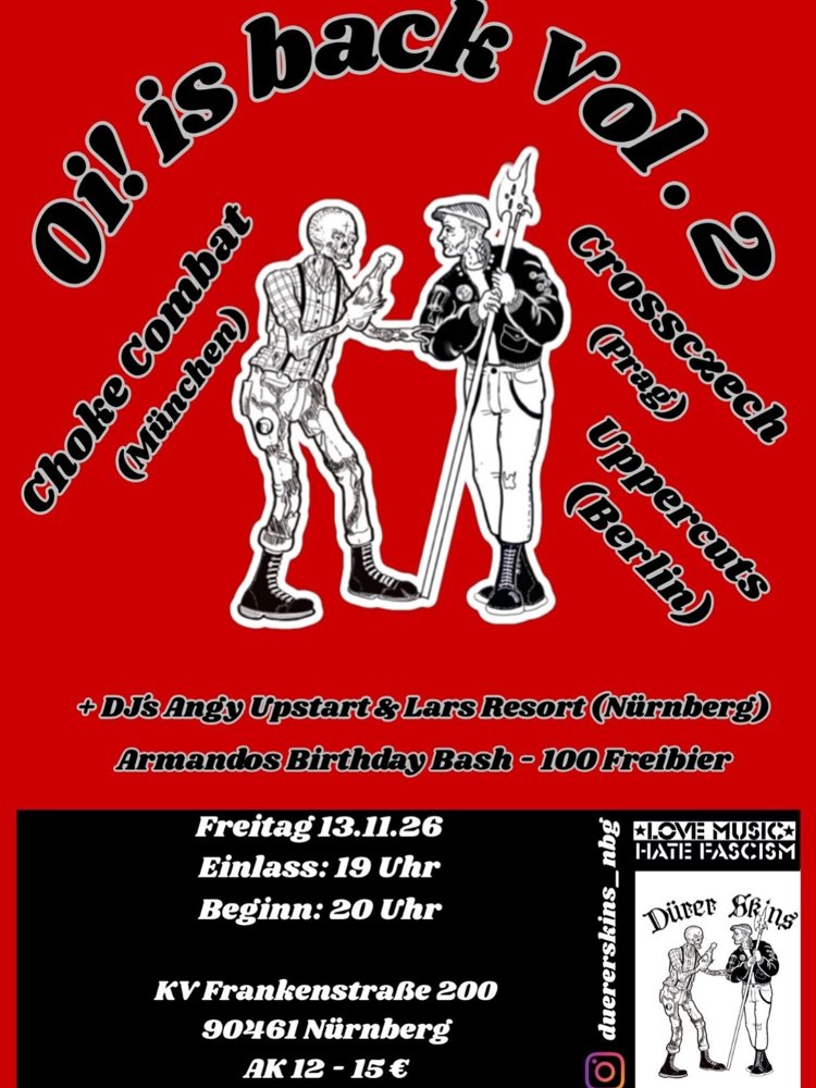 Oi! is back Vol. 2: Choke Combat + Crossczech + Uppercuts